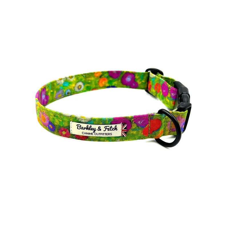 Flower Garden Print dog collar