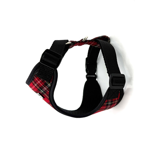 Red Tartan dog harness