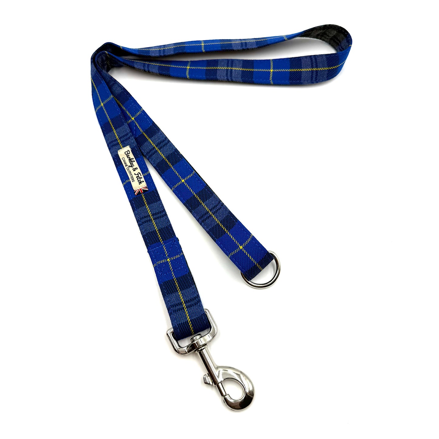 Royal Blue Tartan dog lead