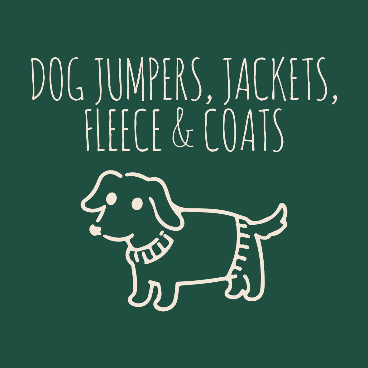 Dog jumpers, jackets, fleece and coats