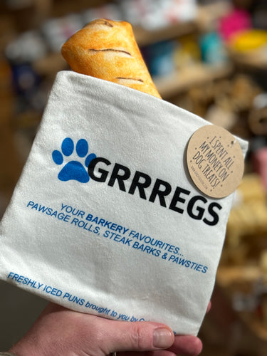 “Grrregs sausage roll” plush toy