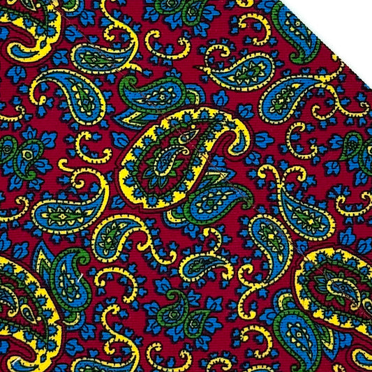 Cherry Paisley Corduroy dog collar