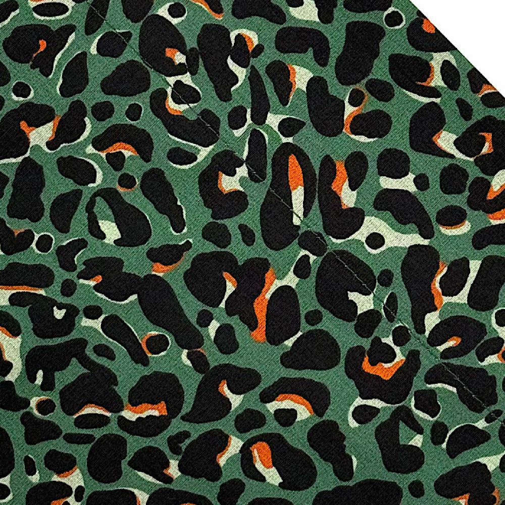 Green Leopard Print dog collar