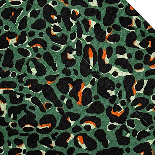 Green Leopard Print dog collar
