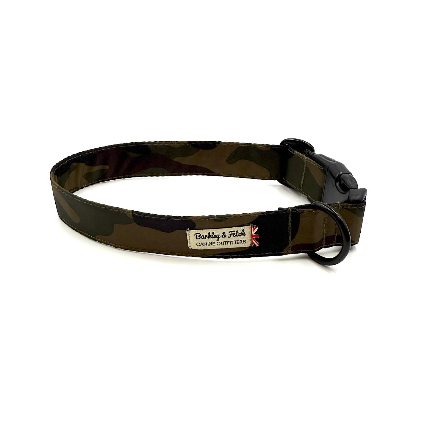 Khaki Camo Print dog collar
