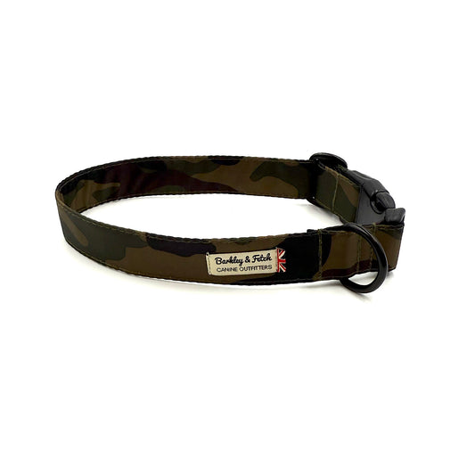 Khaki Camo Print dog collar