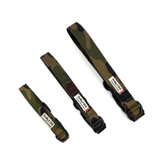 Khaki Camo Print dog collar