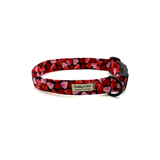 Love Hearts Print dog collar