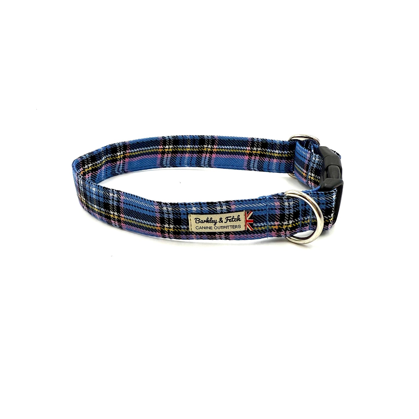 Blue Tartan dog collar