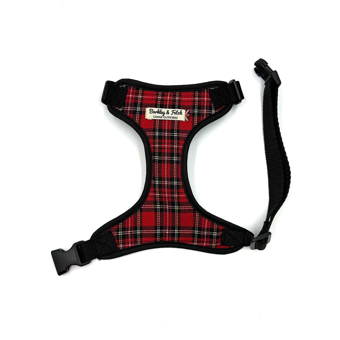Red Tartan dog harness