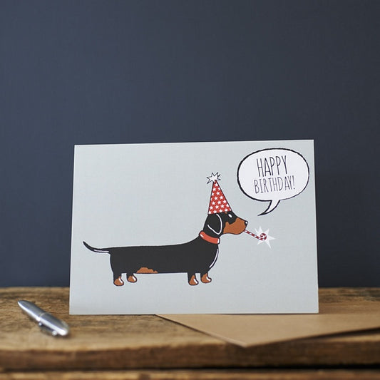 Dachshund birthday card
