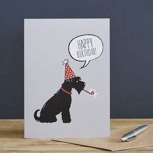 Schnauzer birthday card (black)