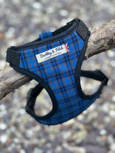 Load image into Gallery viewer, Navy blue tartan harness