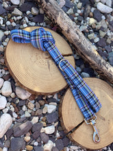 Load image into Gallery viewer, Light blue check tartan collars &amp; lead