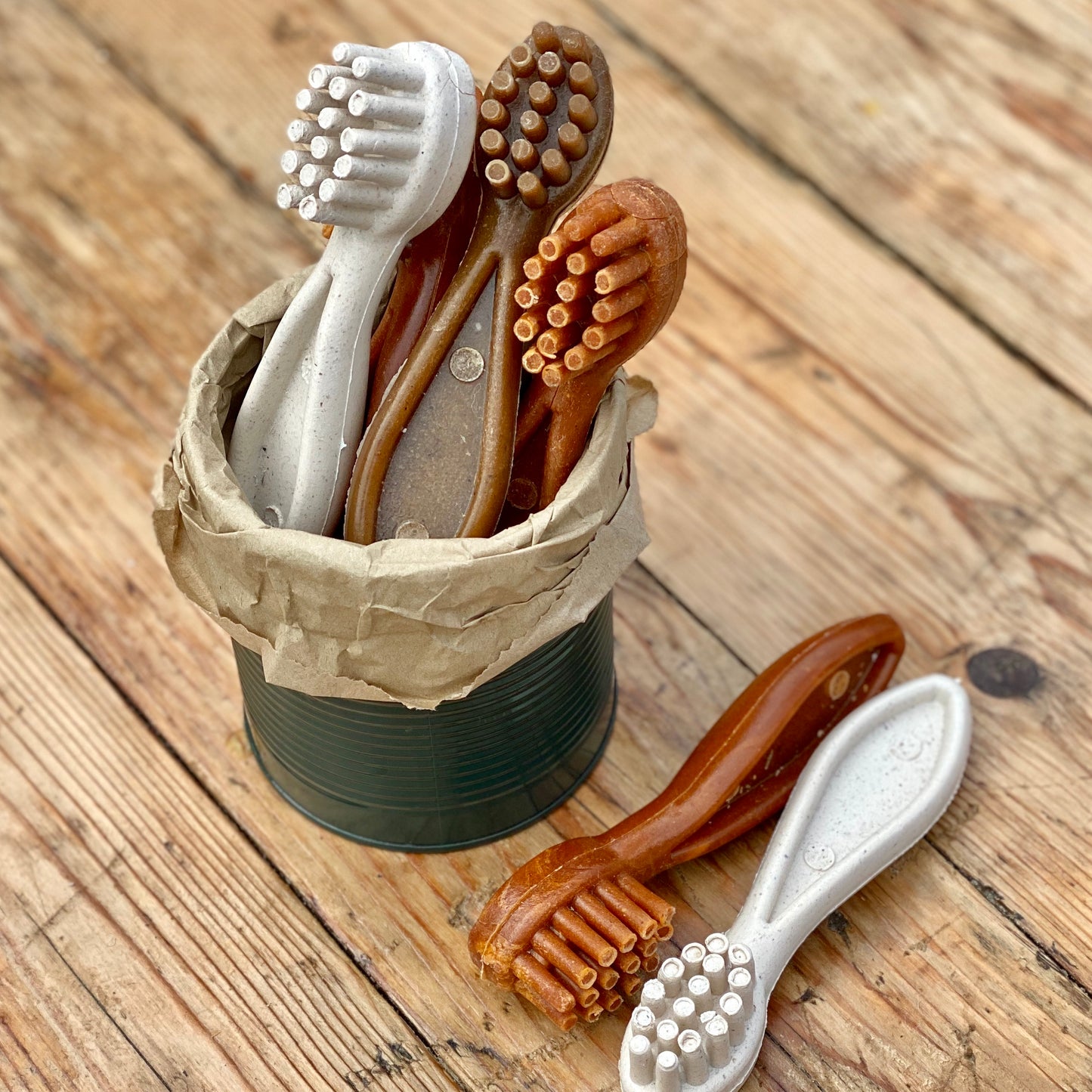 Large veggie toothbrush chew