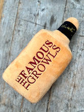 Load image into Gallery viewer, “Famous growls” whiskey bottle plush toy