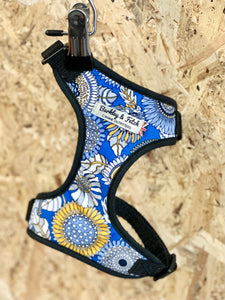 Blue flower print (leads,collars, harnesses and more)