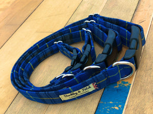 Blue tartan collar EXCLUSIVE for B&V by Barkley & Fetch
