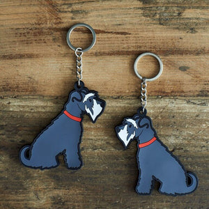 Grey Schnauzer key ring by sweet William