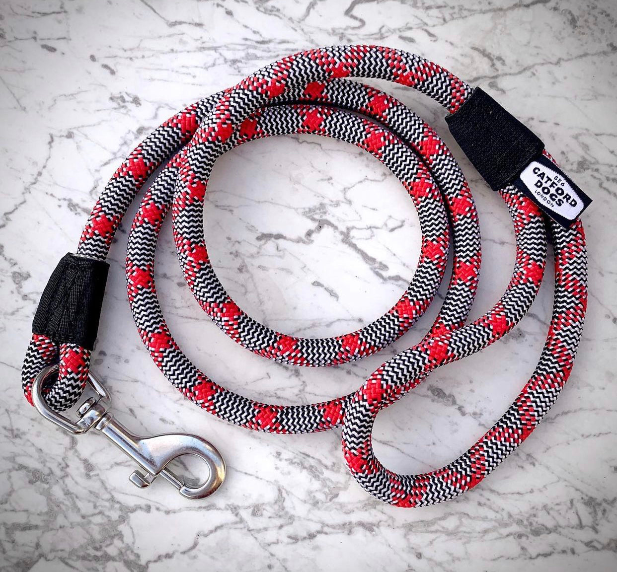 Red & Grey Catford dog lead