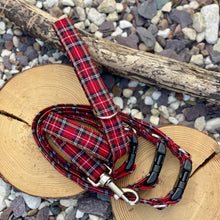 Load image into Gallery viewer, Classic Red Stewart tartan collar &amp; Leads