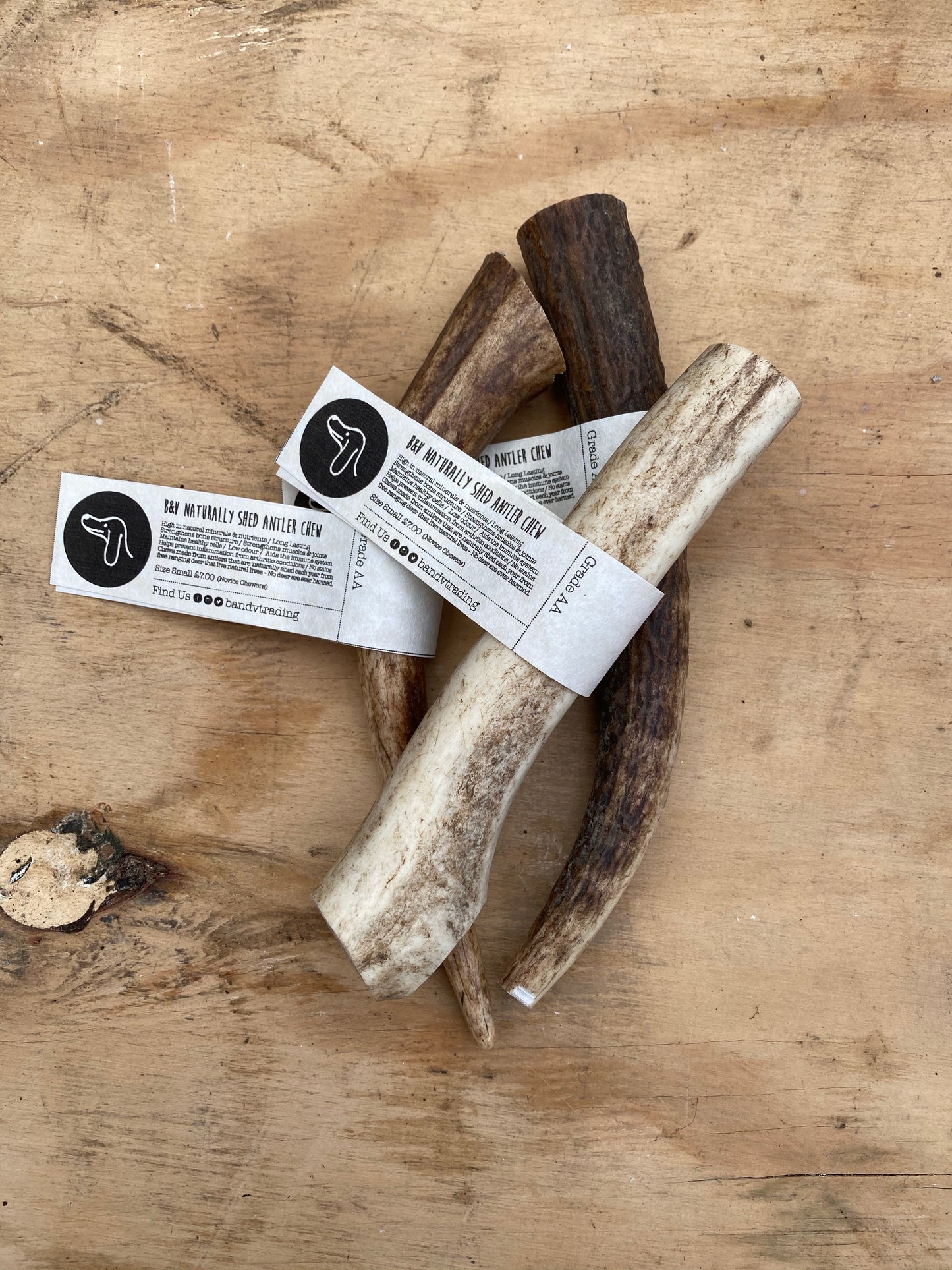 Antler chews naturally shed grade AA