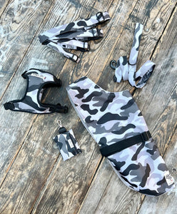 Weather proof black & grey camo (leads,collars, harnesses and more)