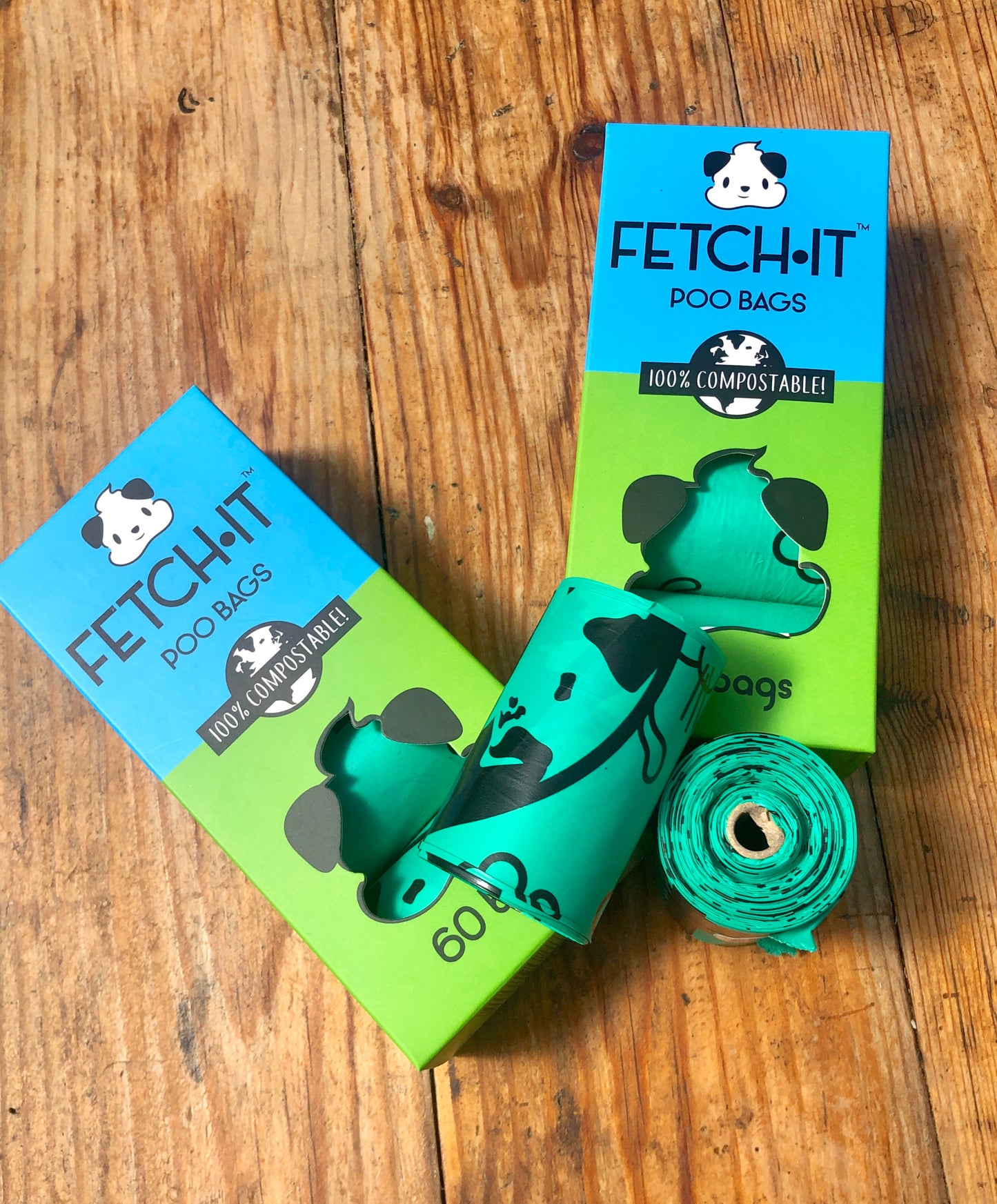 “Fetch it” compostable poop bags