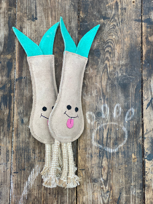 Lenny the leek eco friendly dog chew toy