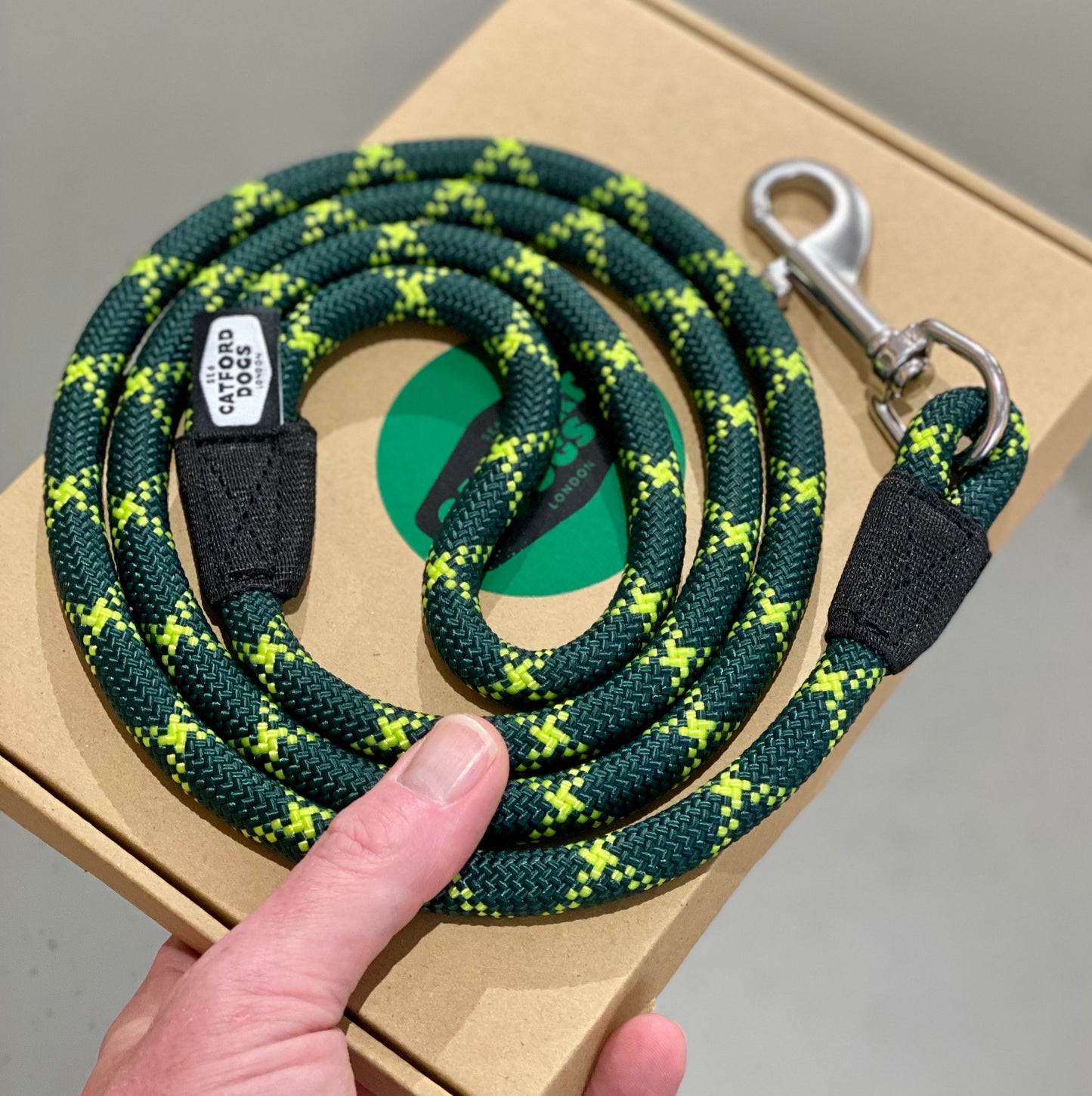 Green & Yellow Catford dog lead