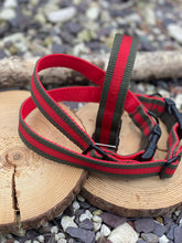 Load image into Gallery viewer, Green &amp; red webbing collar